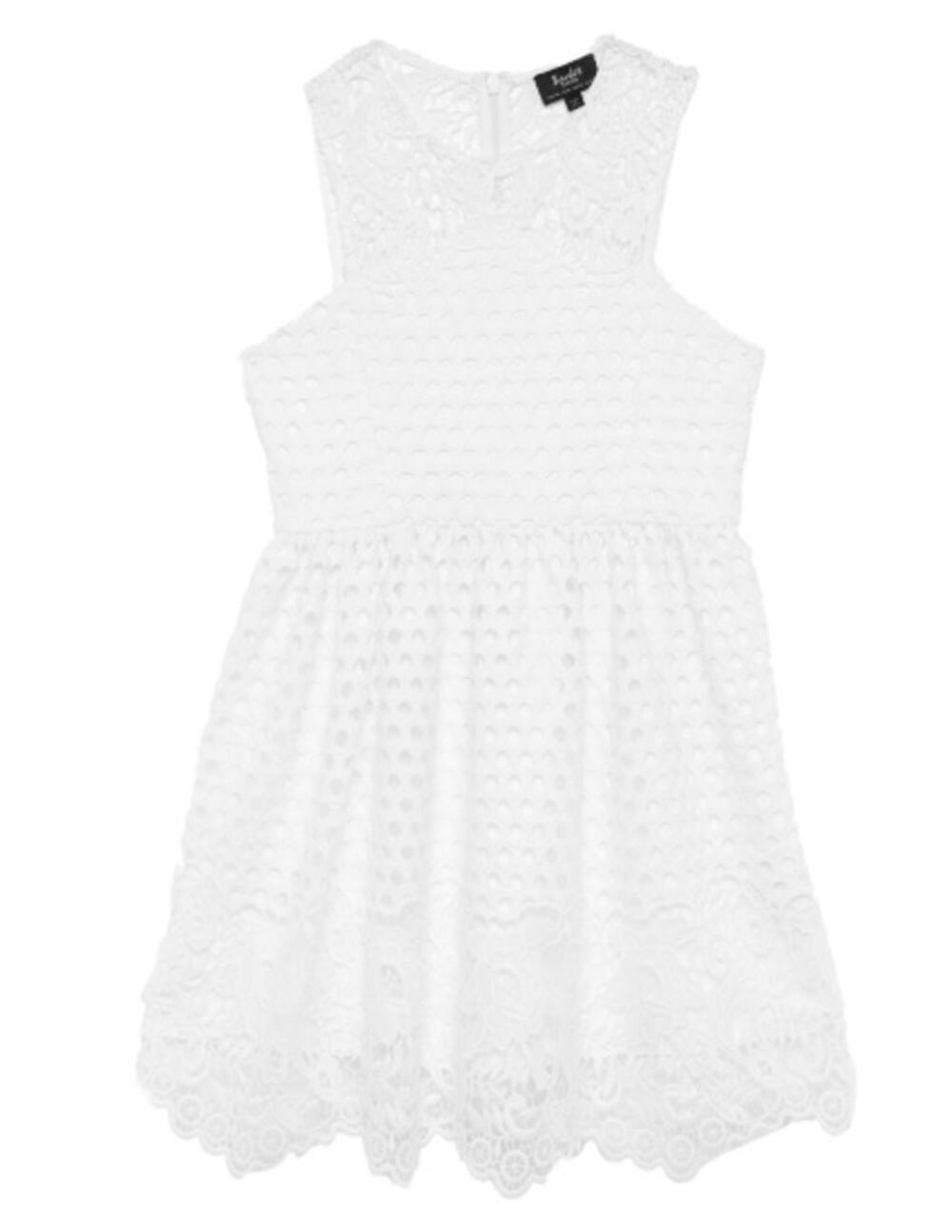 BARDOT JUNIOR Girl's Perry Lace Mini Dress Size 14 White Crochet Sleeveless NWT